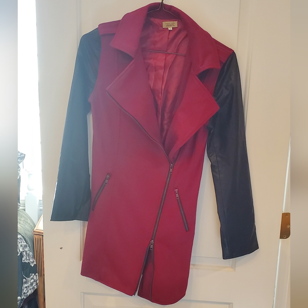 Wool & Faux Leather Jacket